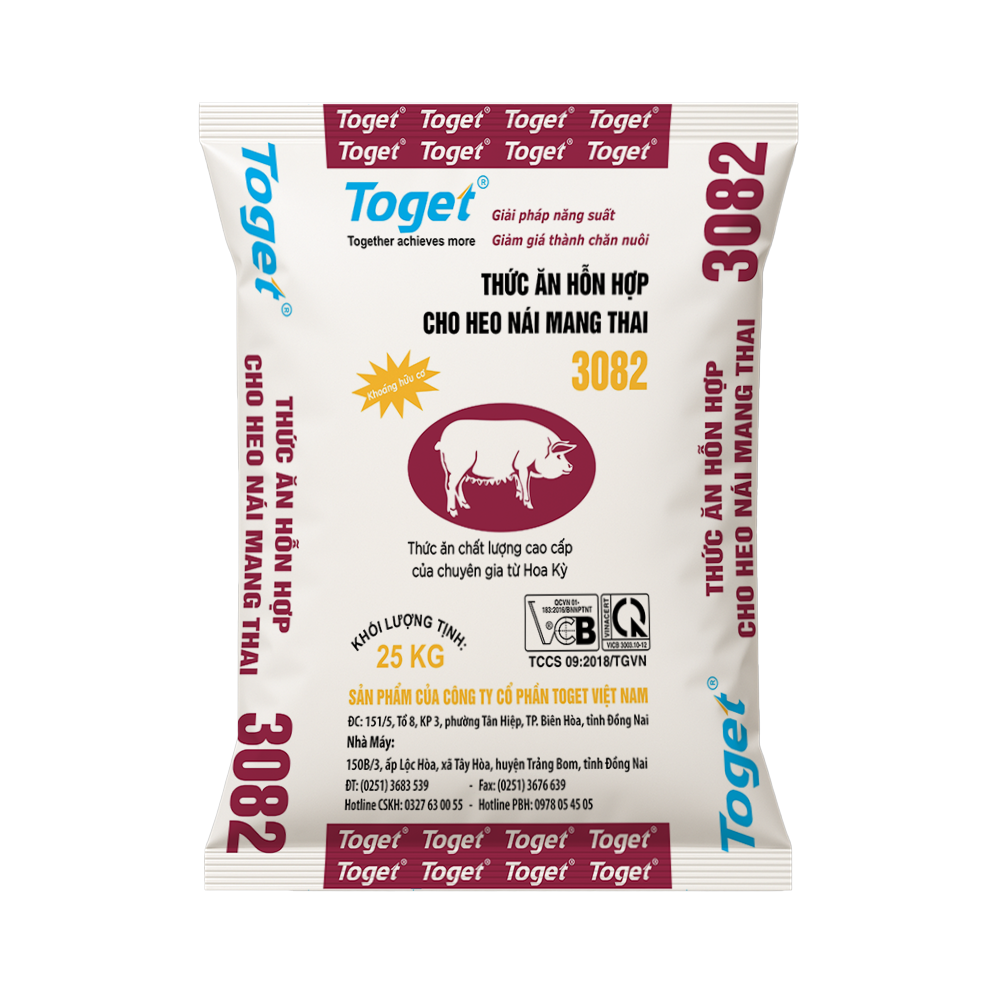 Toget 3082 | Thức Ăn Hỗn Hợp Cho Heo Nái Mang Thai