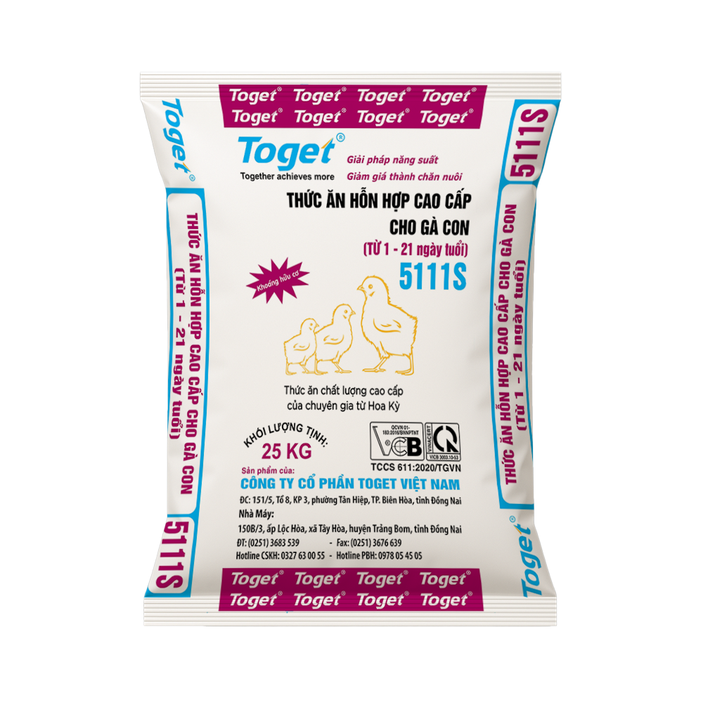 Toget 5111S | Thức Ăn Hỗn Hợp Cao Cấp Cho Gà Con (từ 01 đến 21 ngày)