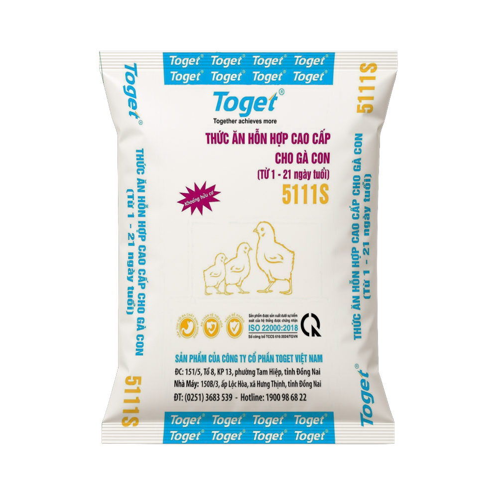 Toget 5111S | Thức Ăn Hỗn Hợp Cao Cấp Cho Gà Con (từ 01 đến 21 ngày)