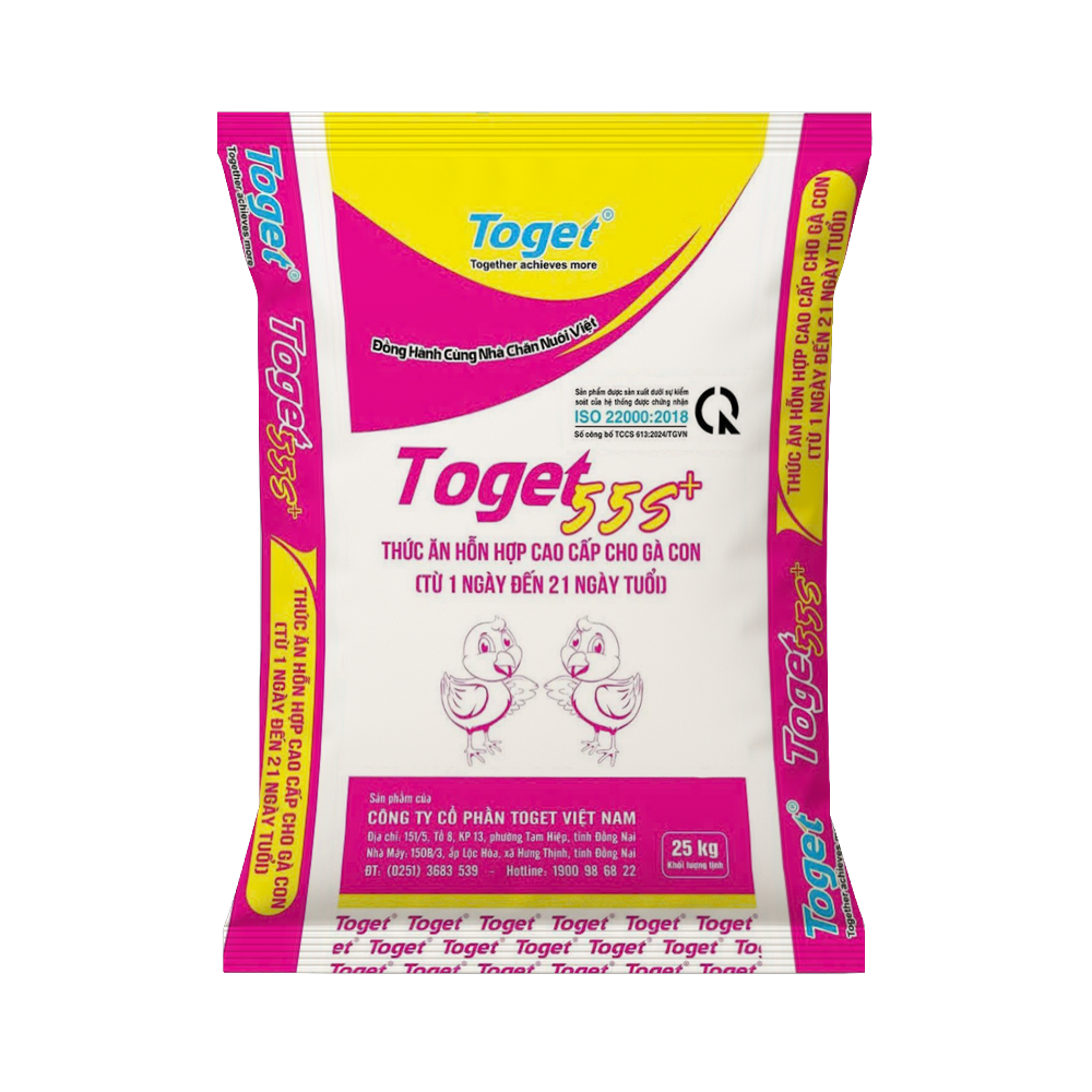 Toget 55S+ | Thức Ăn Hỗn Hợp Cao Cấp Cho Gà Con (từ 01 đến 21 ngày tuổi)