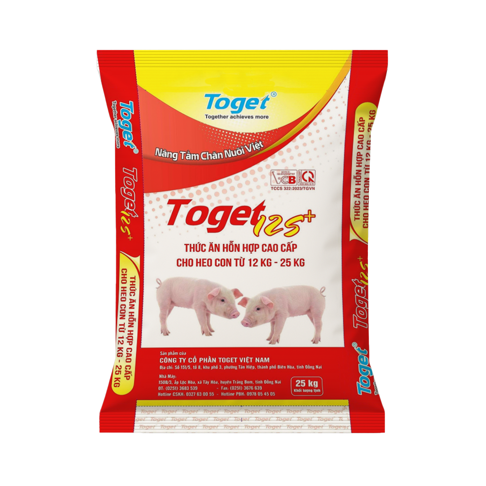 Toget 12S+ | Thức Ăn Hỗn Hợp Cao Cấp Cho Heo Con (từ 12kg - 25kg)