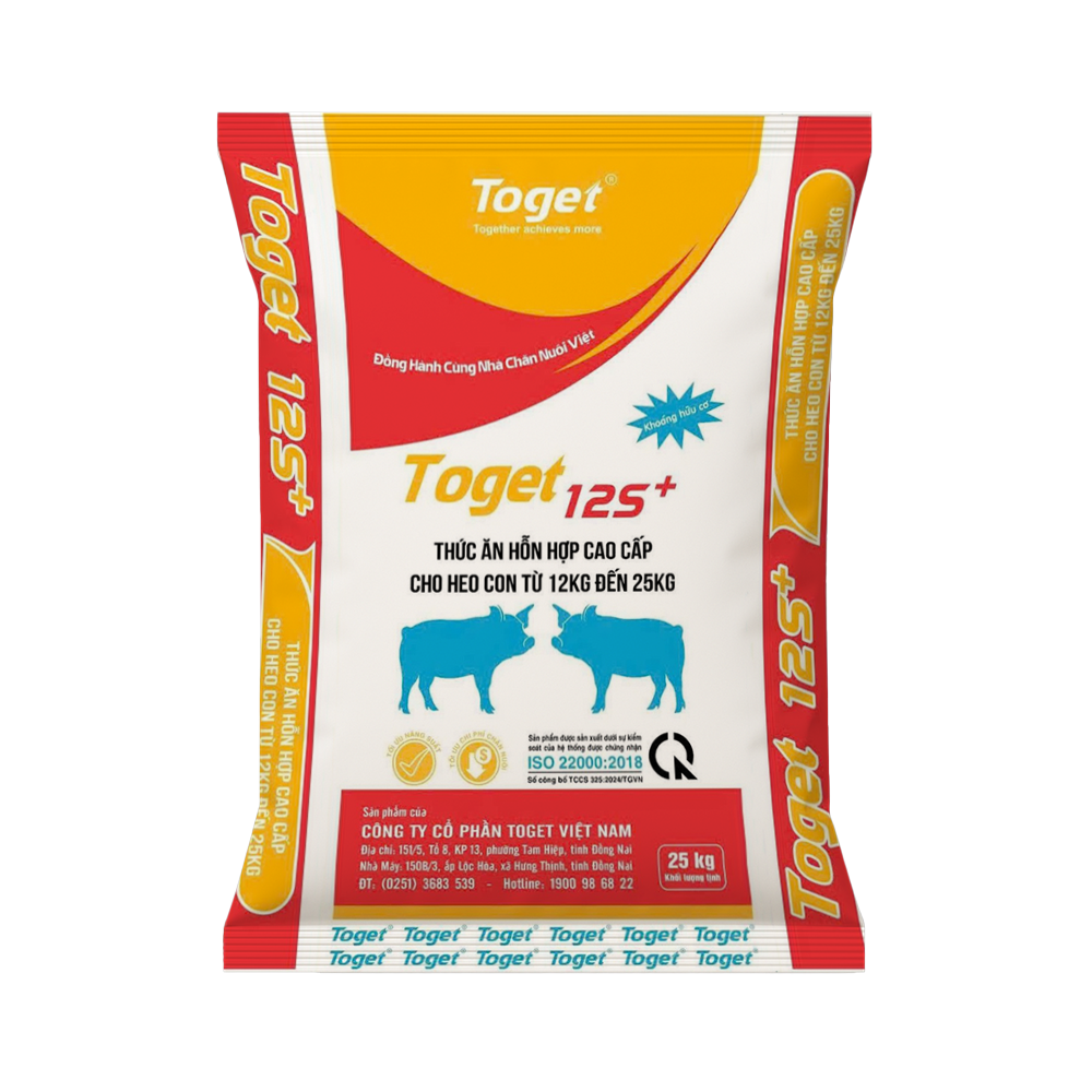 Toget 12S+ | Thức Ăn Hỗn Hợp Cao Cấp Cho Heo Con (từ 12kg - 25kg)