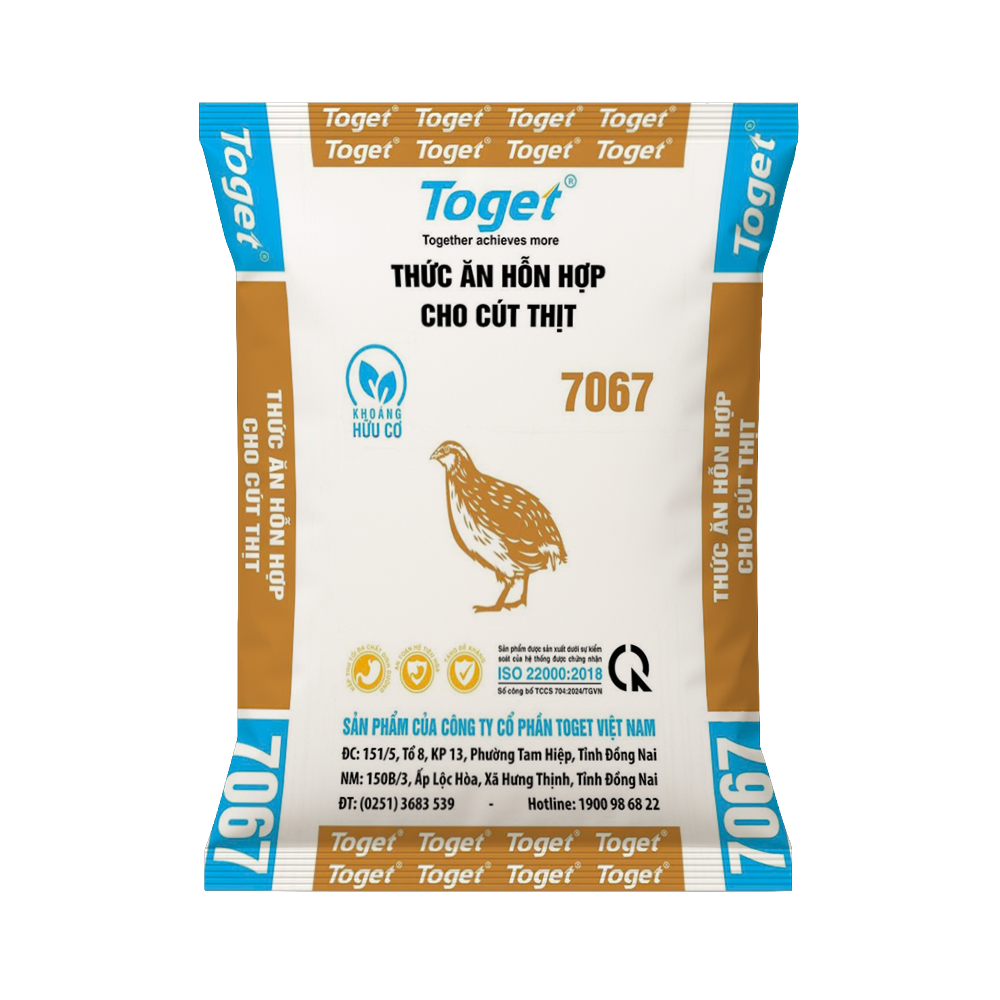 Toget 7067 | Thức Ăn Hỗn Hợp Cho Cút Thịt