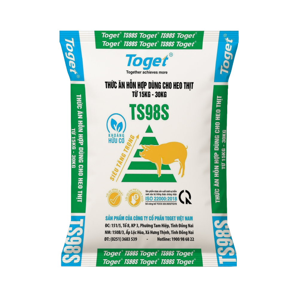 TS98S | Thức Ăn Hỗn Hợp Dành Cho Heo Thịt Từ 15KG - 30KG