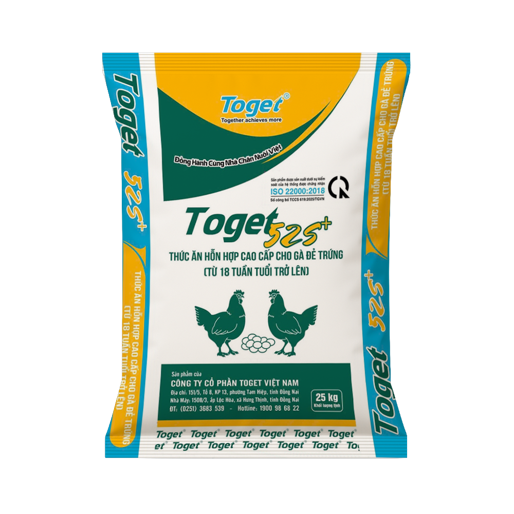 Toget 52S+ | Thức Ăn Hỗn Hợp Cao Cấp Cho Gà Đẻ Trứng (từ 18 tuần tuổi trở lên)